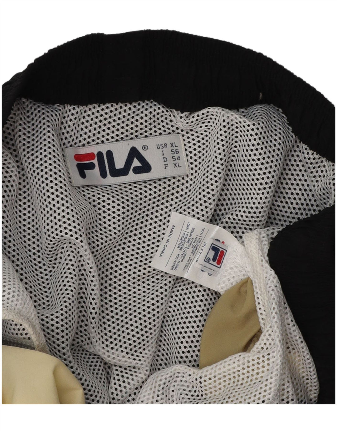 Pantaloni scurți de înot cu grafică pentru bărbați FILA XL, negru, poliester color bloc