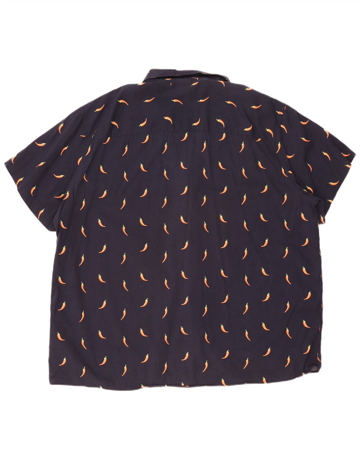 Cămașă Jack & Jones pentru bărbați cu mânecă scurtă cu model abstract, bumbac bleumarin 2XL
