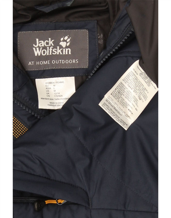 Jack Wolfskin Palton căptușit cu glugă pentru bărbați UK 12/14 Poliester mediu bleumarin