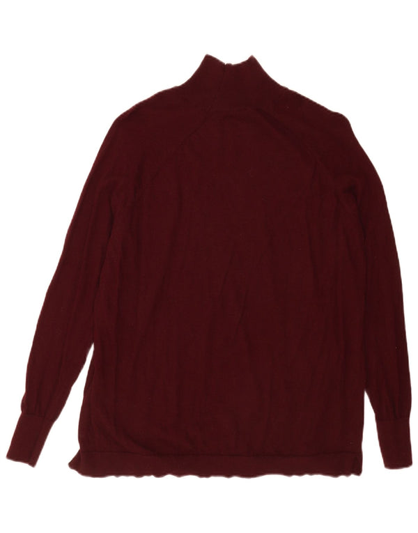 Massimo Dutti Pulover pentru bărbați cu gât țestoasă XS Lână Bordeaux