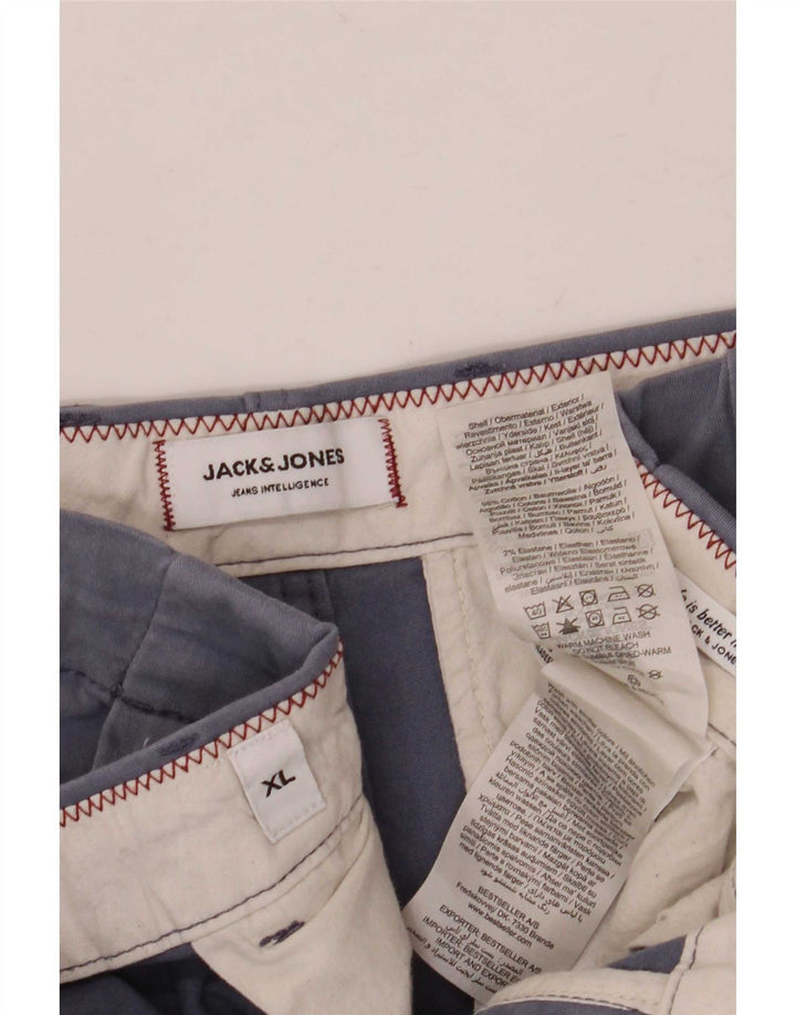Pantaloni scurți chino obișnuiți Jack & Jones pentru bărbați, XL W38, bumbac albastru