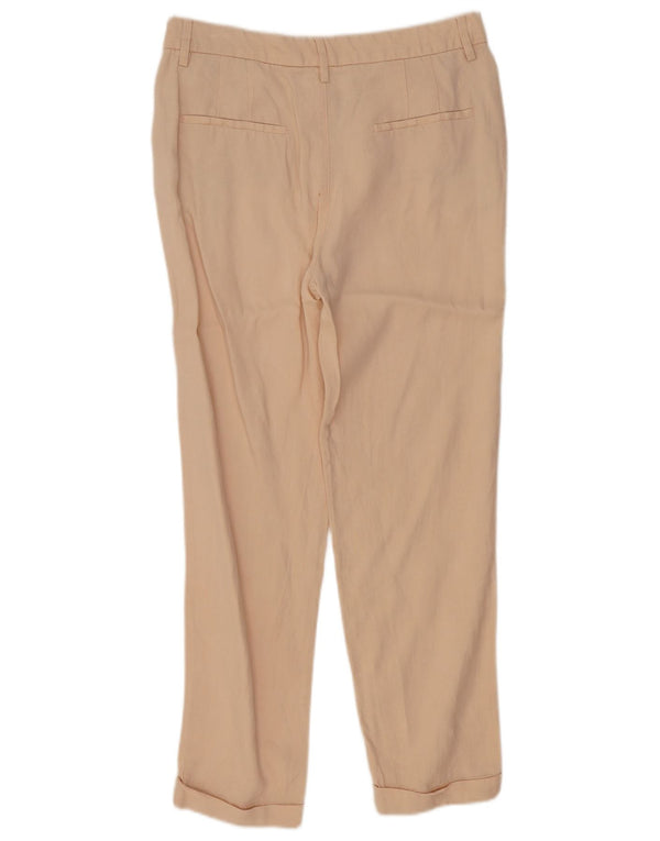 Massimo Dutti Womens Straight Chino Trousers EU 40 Medium W30 L28 Beige