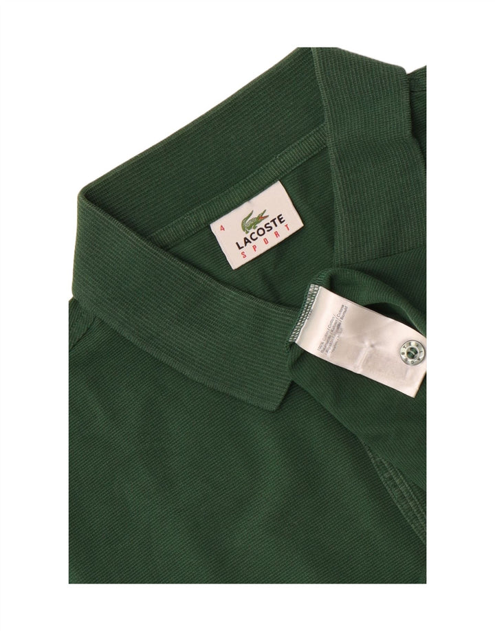 Tricou polo Lacoste pentru bărbați, mărimea 4, bumbac verde mediu