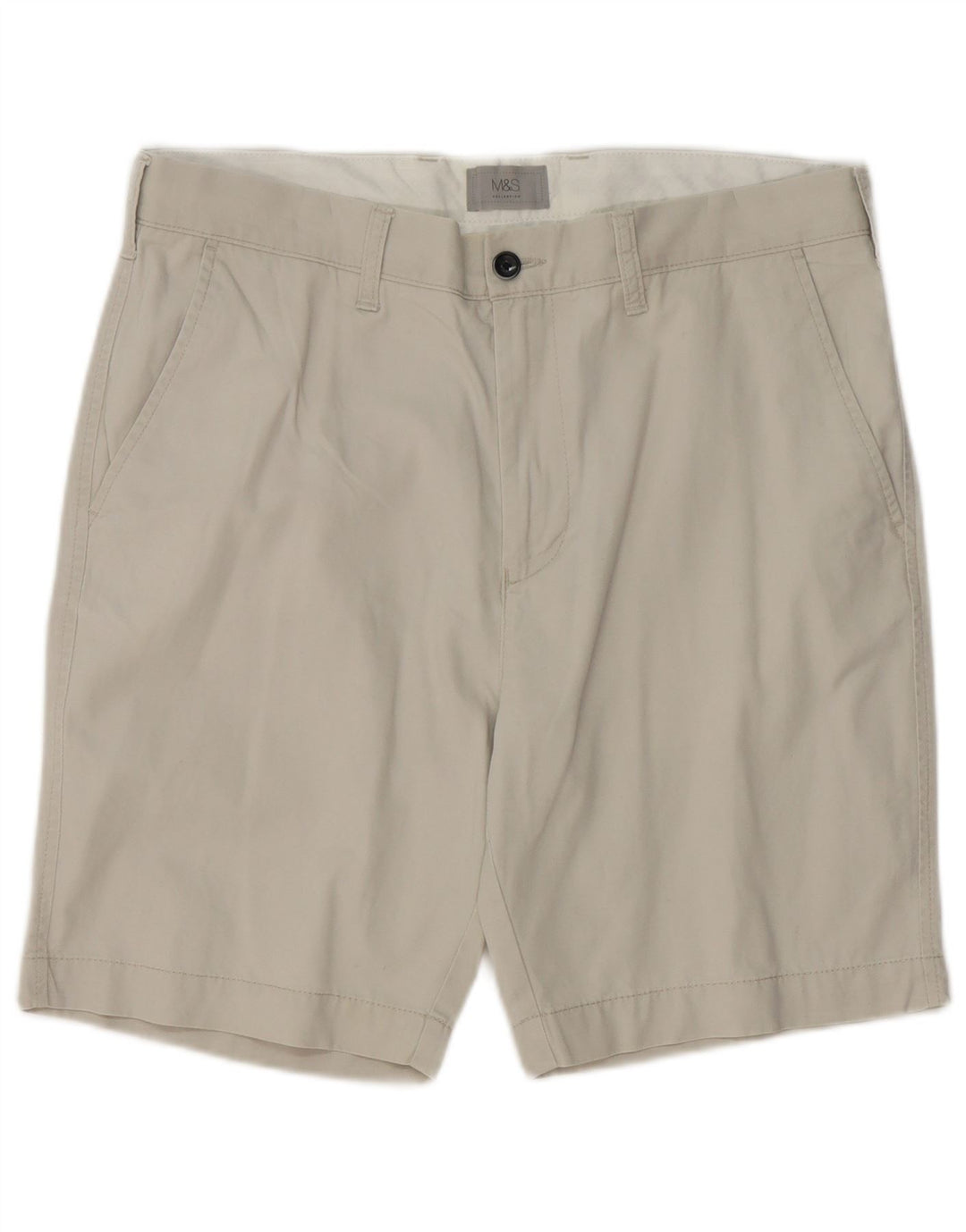 Pantaloni scurți chino pentru bărbați Marks & Spencer W34, mari, bej, bumbac