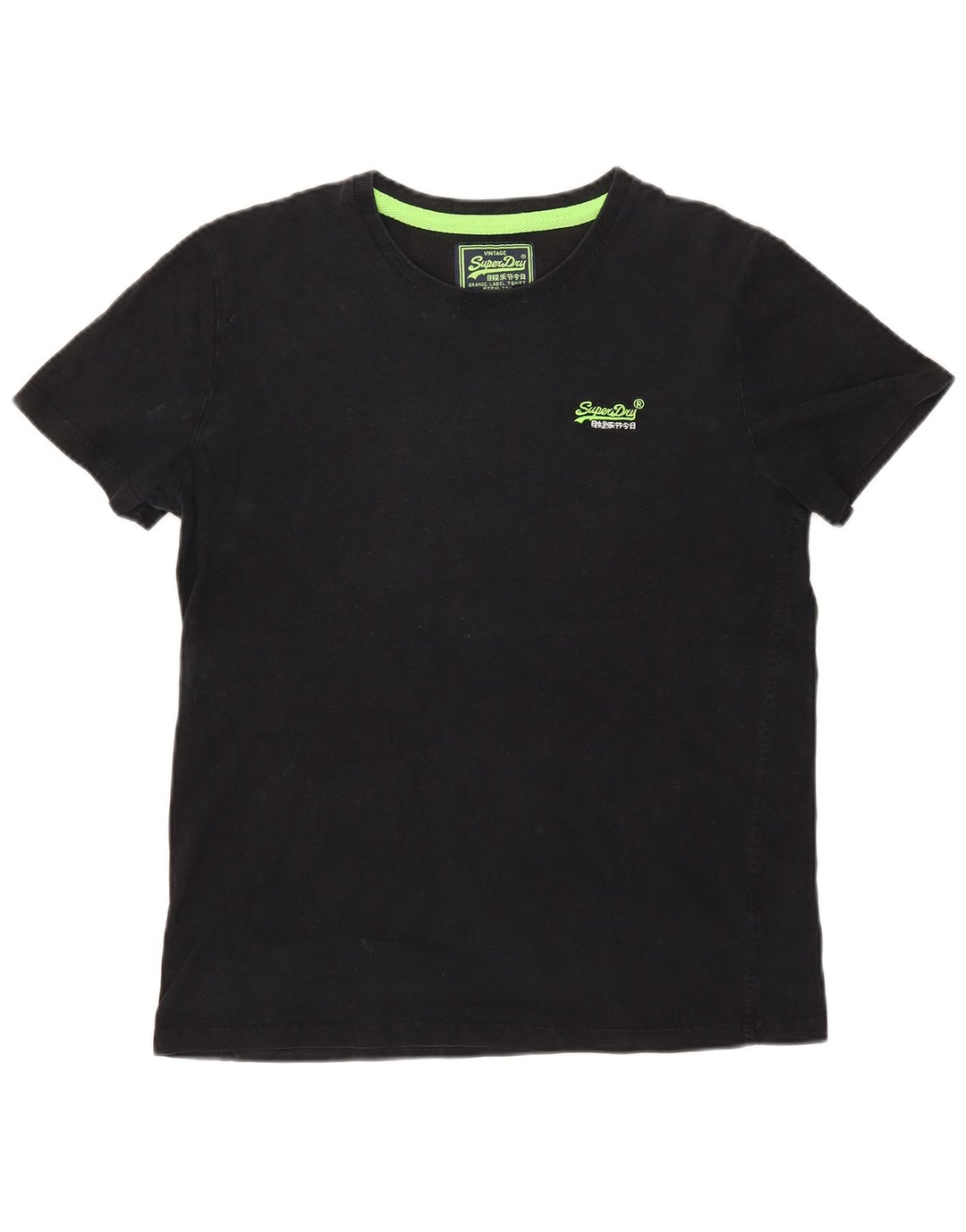Tricou Superdry pentru bărbați Top mare din bumbac negru