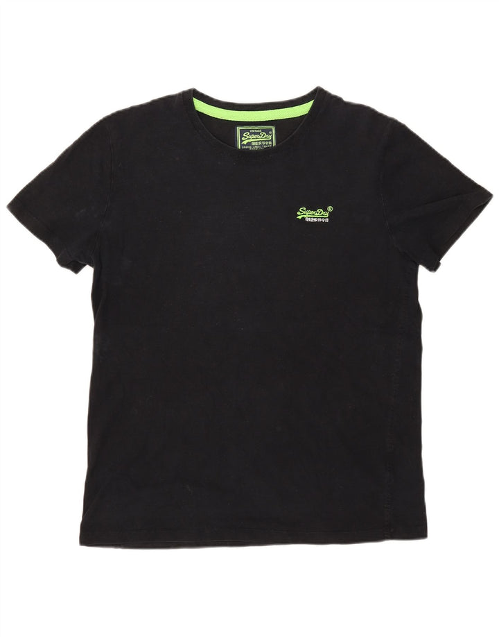 Tricou Superdry pentru bărbați Top mare din bumbac negru
