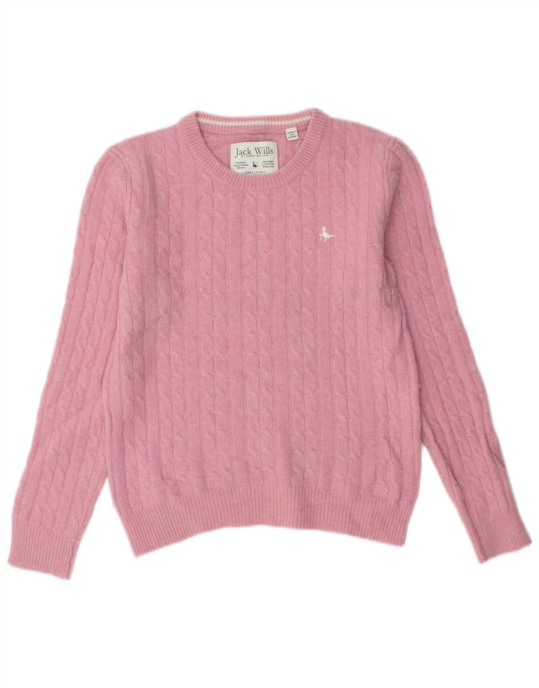Pulover Jack Wills pentru femei cu decolteu rotund UK 10 mic roz