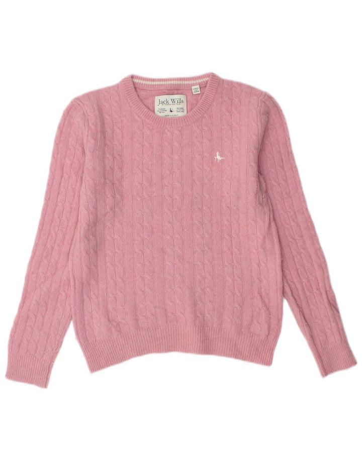 Pulover Jack Wills pentru femei cu decolteu rotund UK 10 mic roz