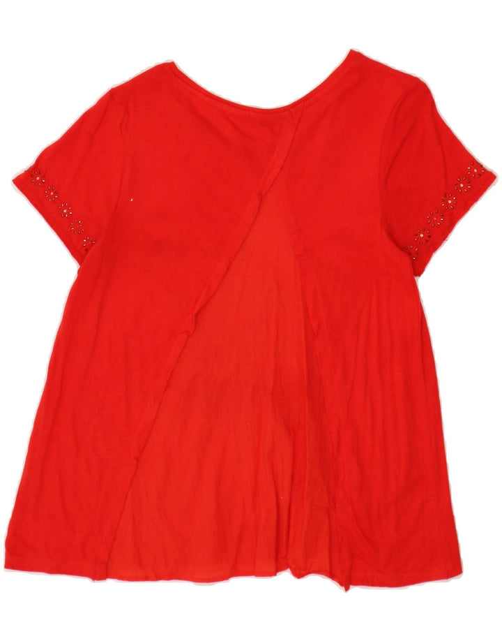 DESIGUAL Womens Blouse Top UK 10 Small Red Vintage Desigual and Second-Hand Desigual from Messina Hembry 