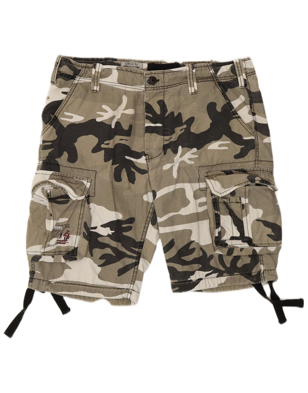 Pantaloni scurți cargo SURPLUS TEX pentru bărbați XL W40, bumbac camuflaj verde