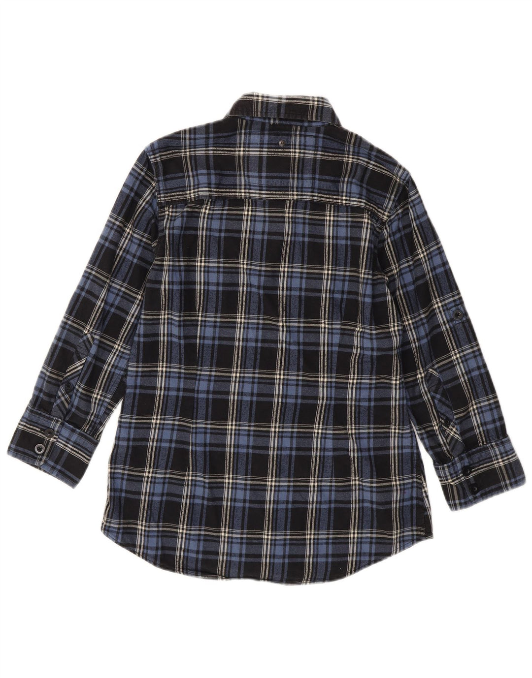 Cămașă de flanel cu mâneci 3/4 pentru femei SUPERDRY UK 14 Medium bleumarin Check