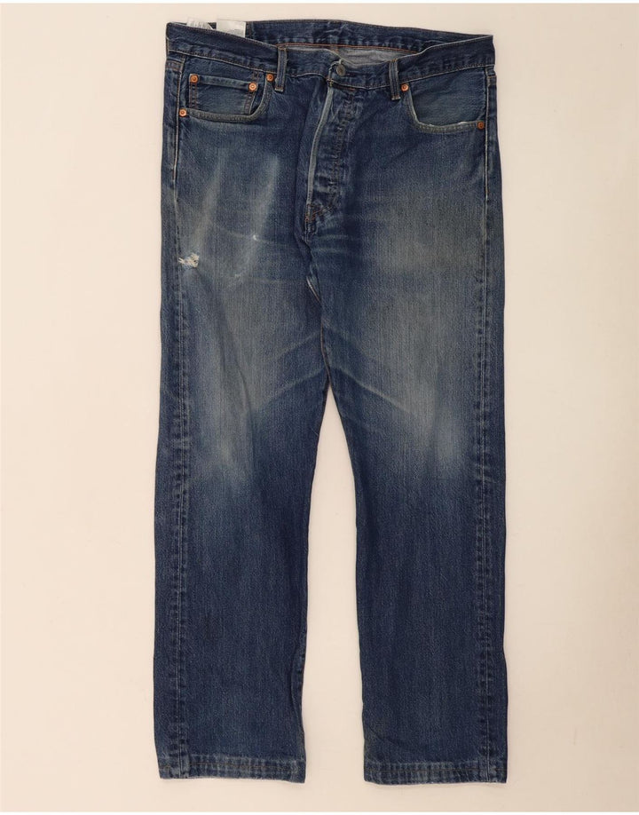 Blugi drepti pentru bărbați Levi's 501 W36 L30 Bumbac albastru