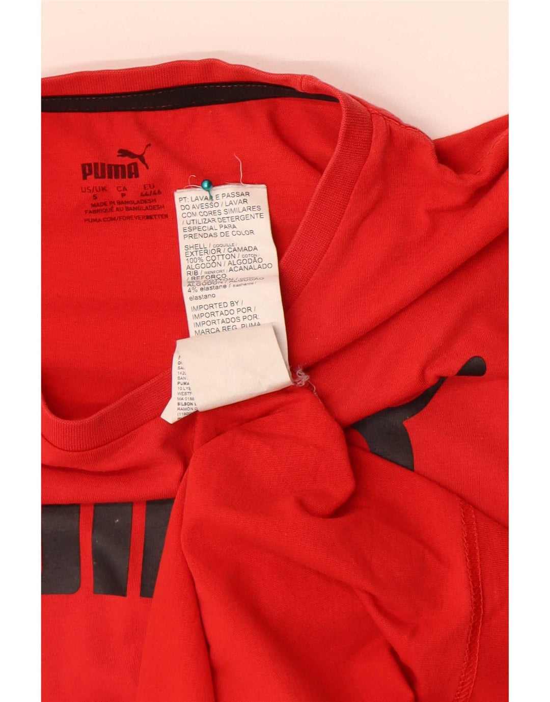 Tricou grafic Puma pentru bărbați Top mic, roșu, bumbac