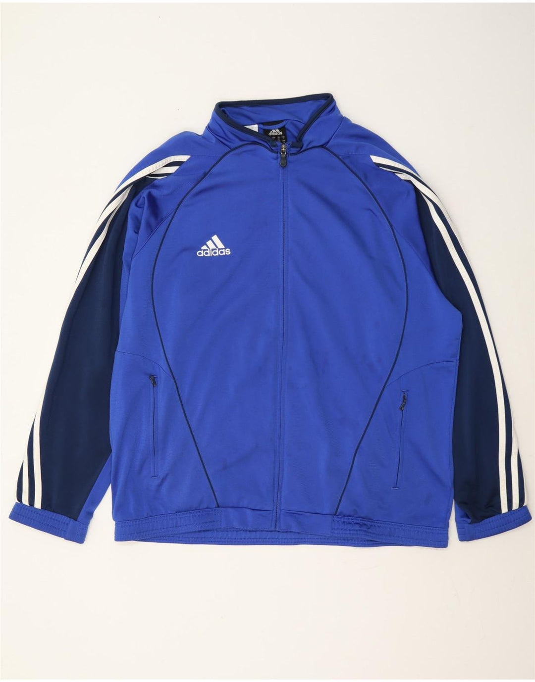 Jachetă de trening Adidas pentru bărbați Marea Britanie 44/46, mare, albastru, poliester
