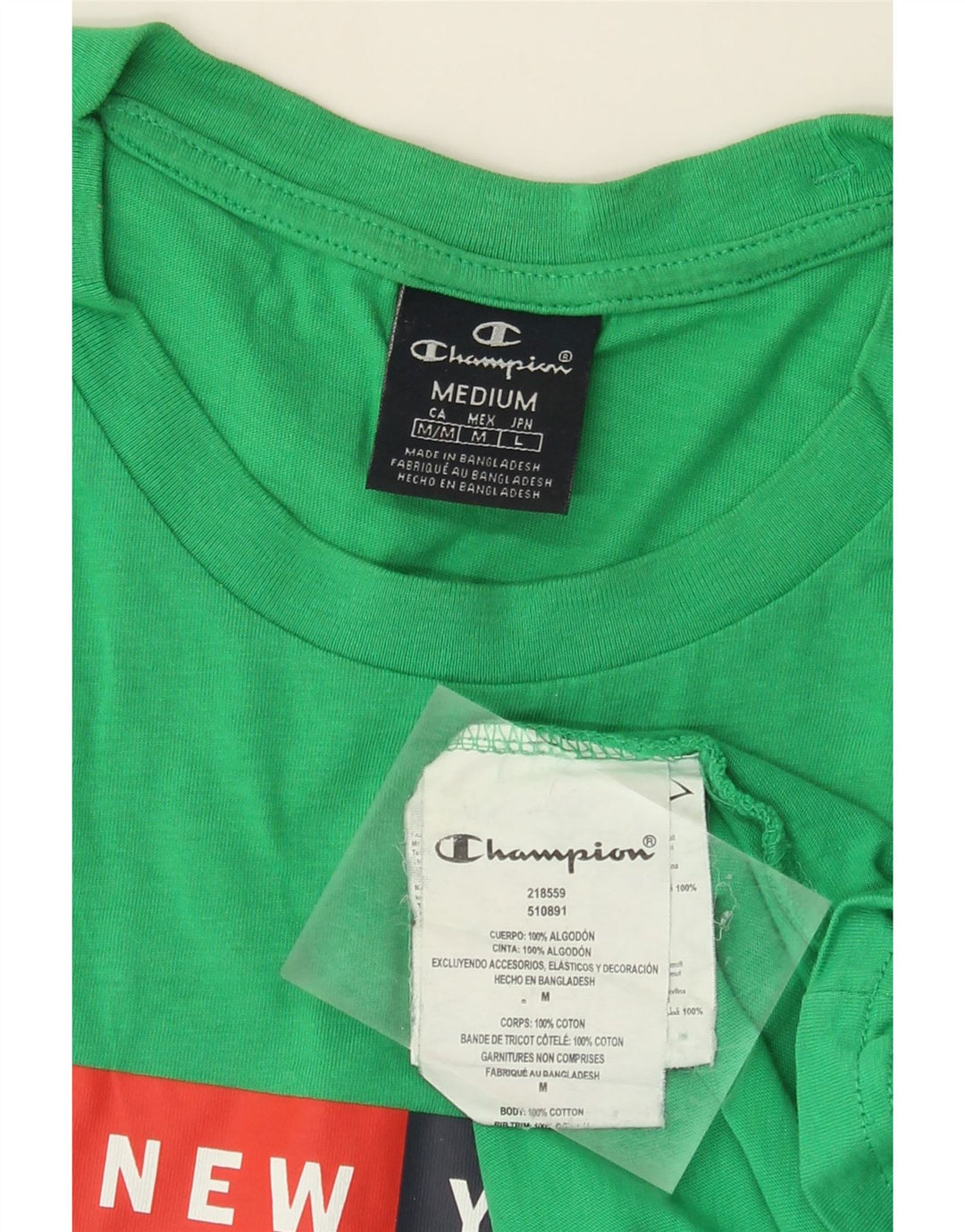 Tricou grafic pentru bărbați Champion Top din bumbac verde mediu