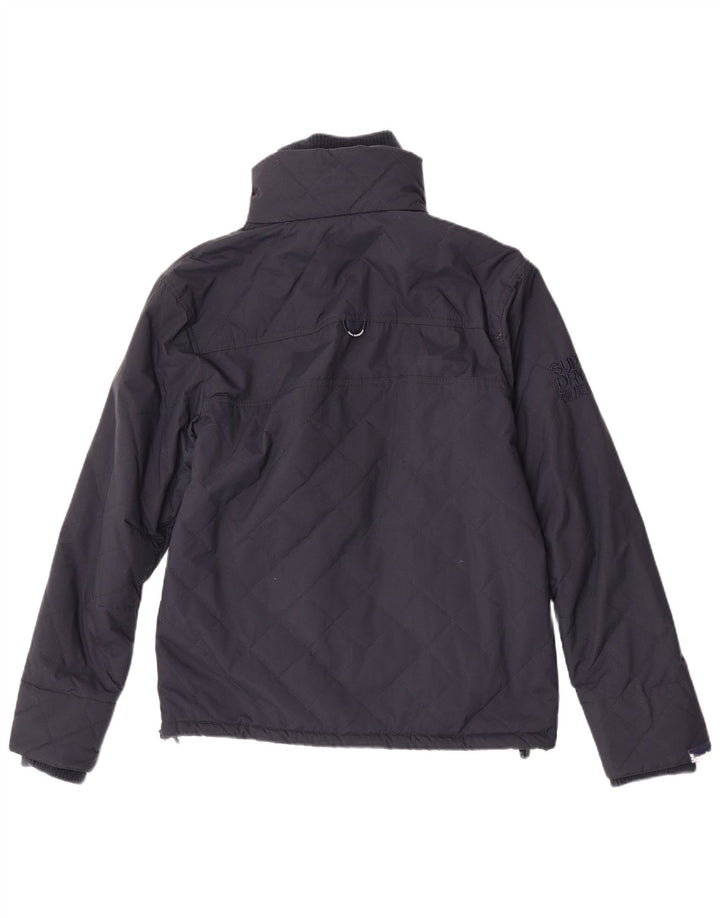 Jachetă de vânt matlasată Superdry pentru bărbați Marea Britanie 38, nailon mediu albastru bleumarin
