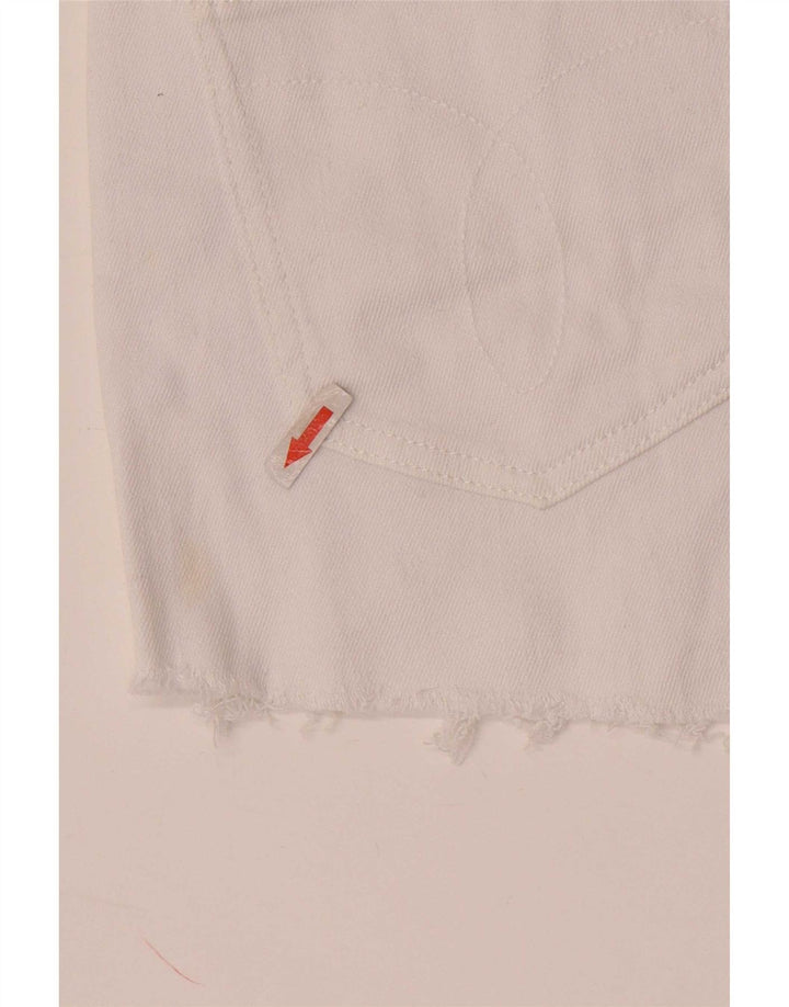 Pantaloni scurți de denim Calvin Klein pentru femei W28 bumbac alb mediu