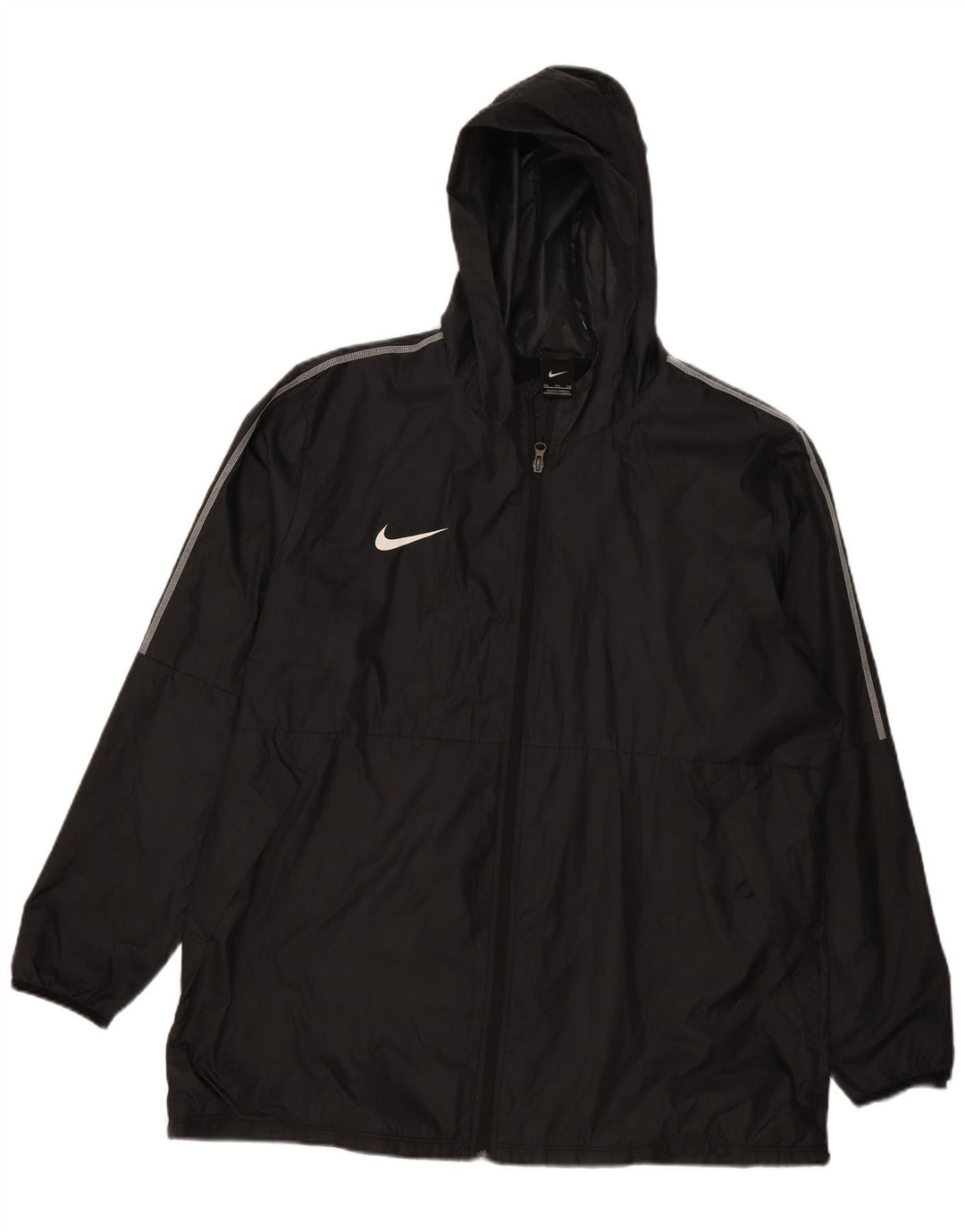 Jachetă de ploaie cu glugă pentru bărbați Nike UK 44 2XL Poliester negru