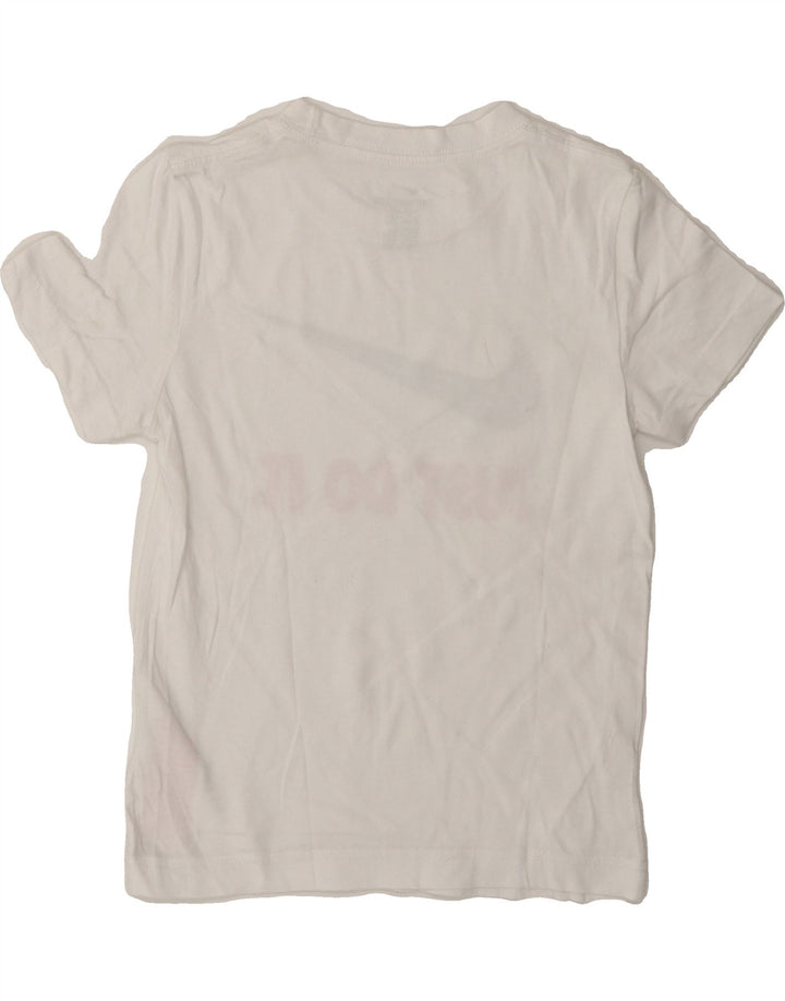 NIKE Boys Graphic T-Shirt Top 5-6 Years Medium  White Cotton Vintage Nike and Second-Hand Nike from Messina Hembry 