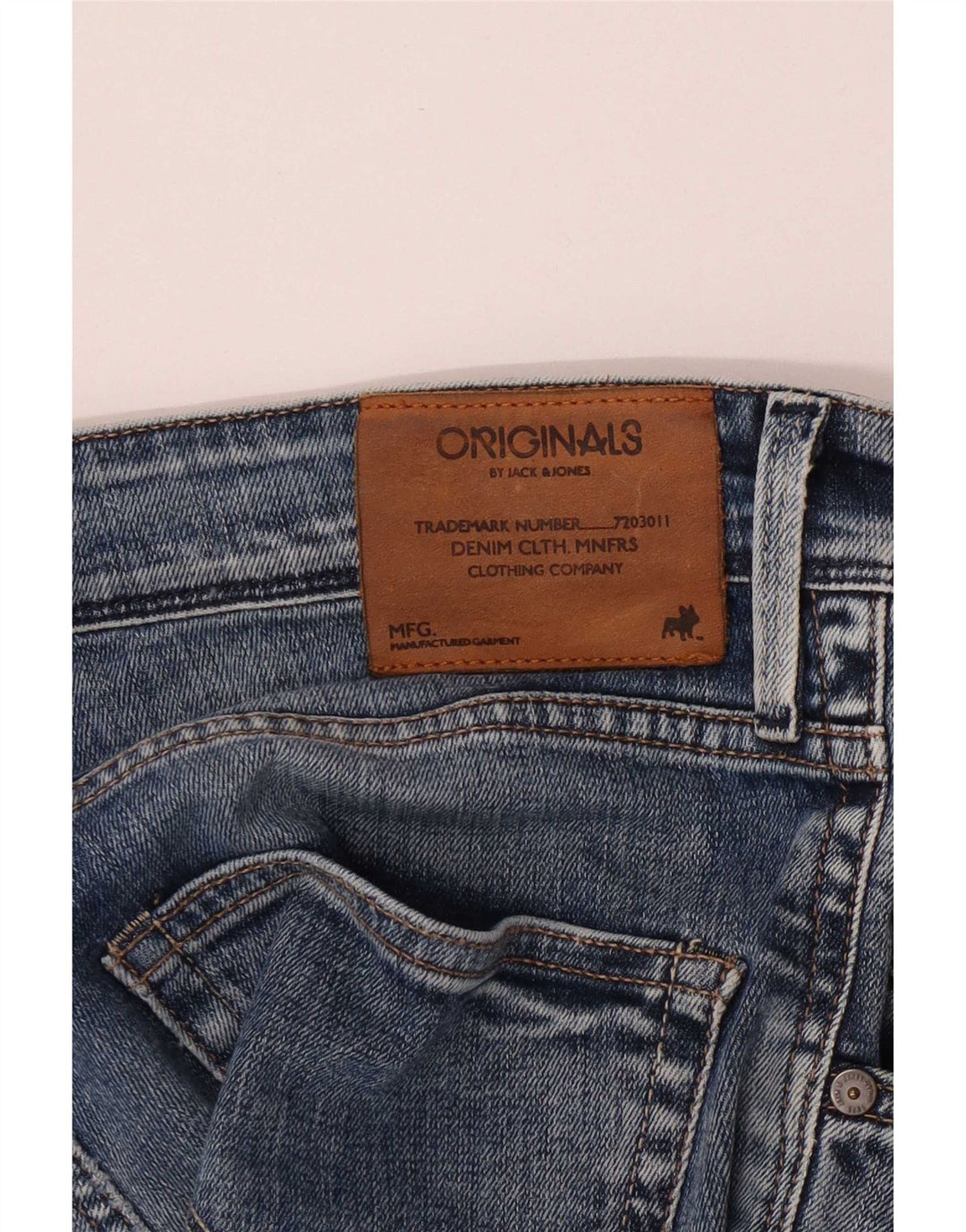 Blugi slim pentru bărbați Jack & Jones W32 L34 albastru