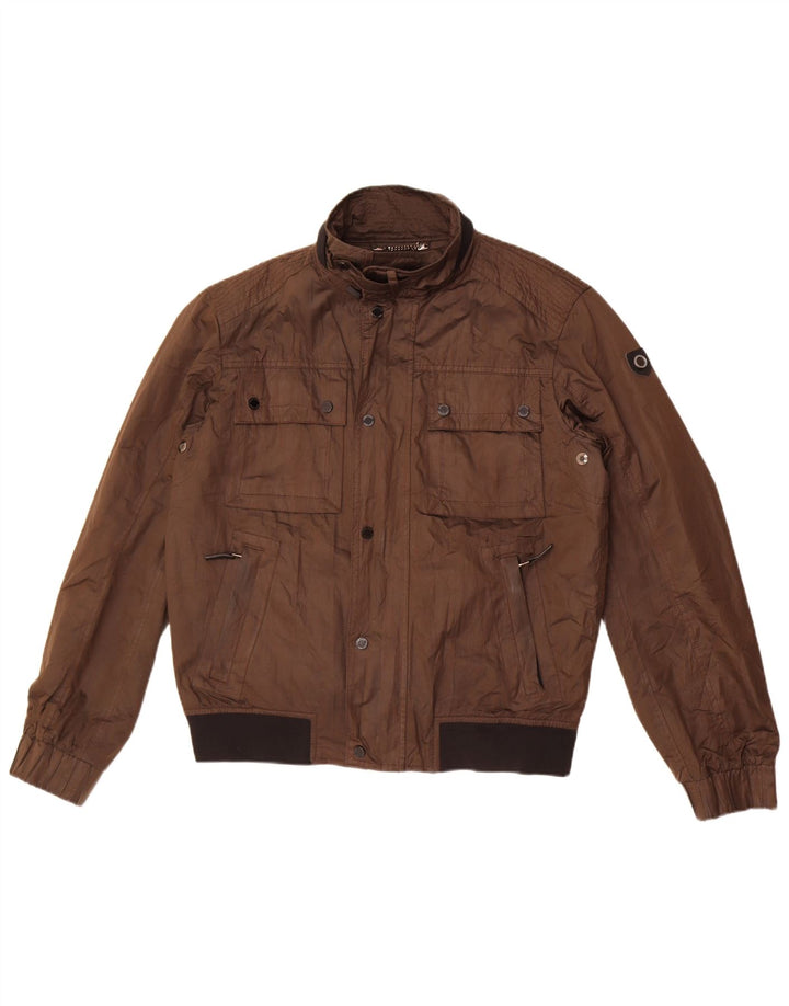 Bomber pentru bărbați Zara UK 40 Poliester maro mare