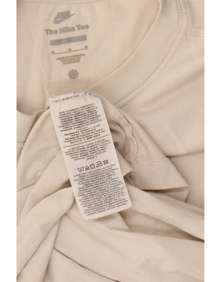 Tricou Nike pentru bărbați, cu croiala lejeră, top mediu din bumbac alb