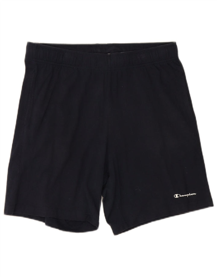 CHAMPION Mens Sport Shorts Large  Navy Blue Cotton