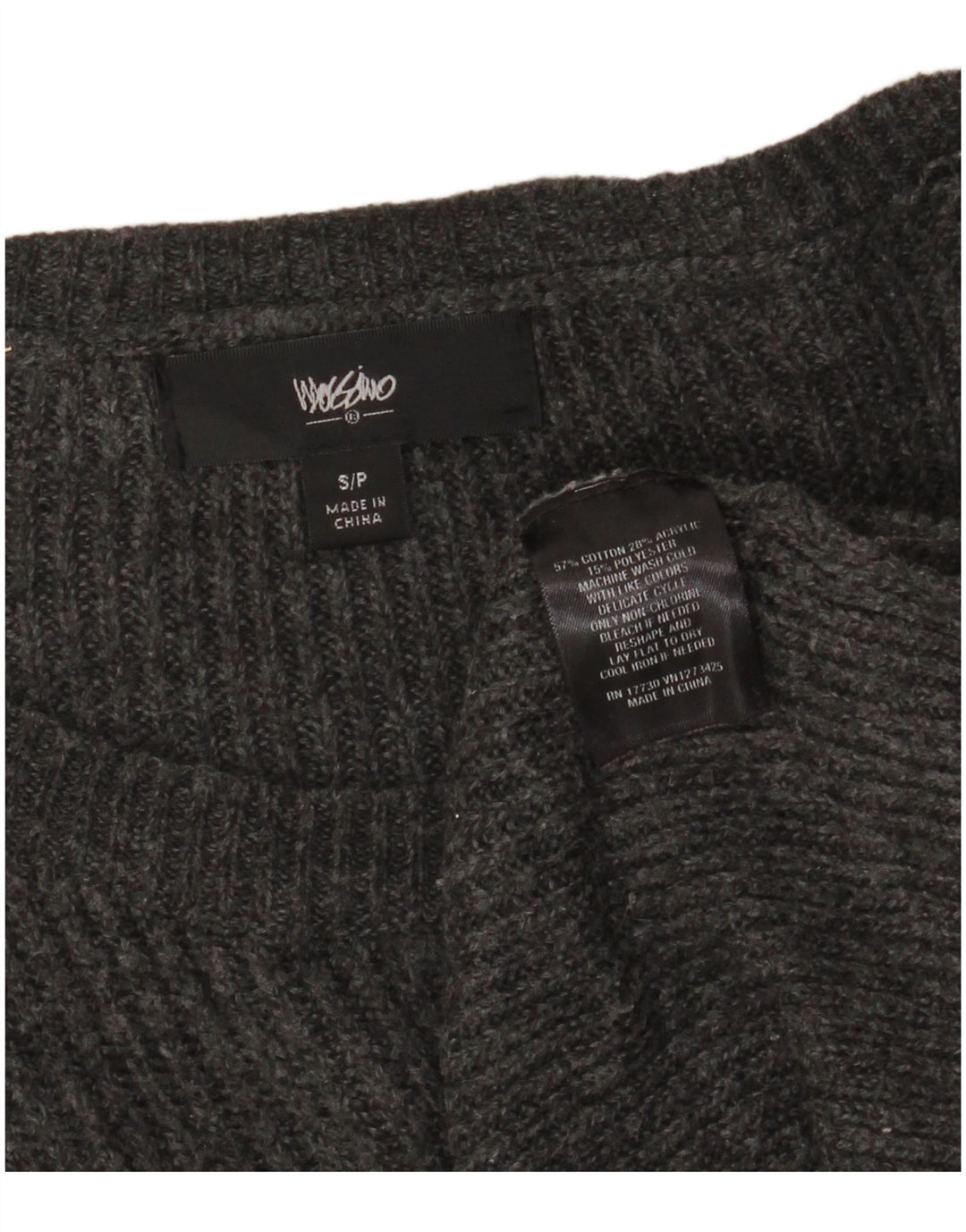 MOSSIMO Pulover supradimensionat pentru femei cu gât de barcă UK 10 mic bumbac gri