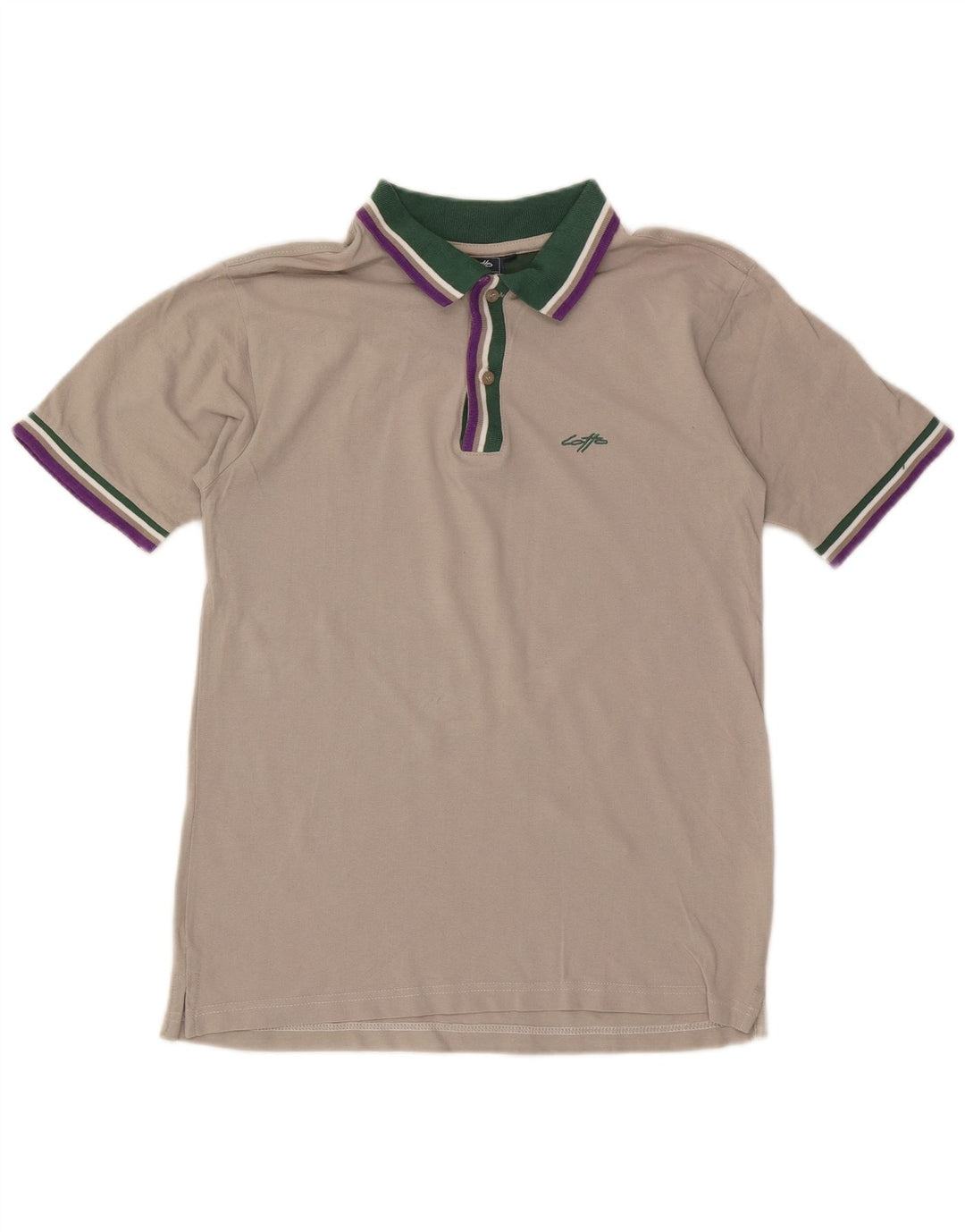 Tricou polo pentru bărbați Lotto, bumbac gri mediu