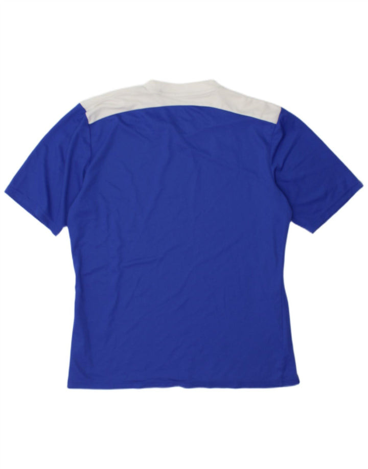 Tricou Adidas Climalite pentru bărbați Top Medium Blue Colorblock Poliester