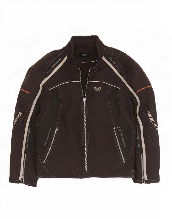 Jachetă pentru motocicletă Ixon Graphic Racer pentru bărbați UK 38 Poliester mediu negru