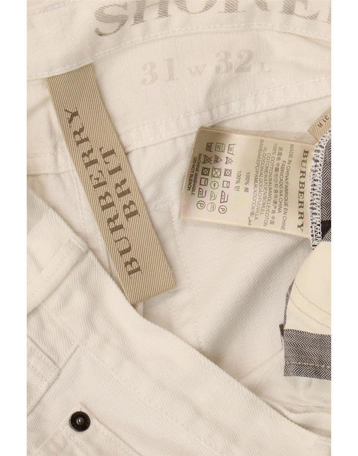 Blugi subțiri pentru bărbați Burberry W31 L28 Bumbac alb