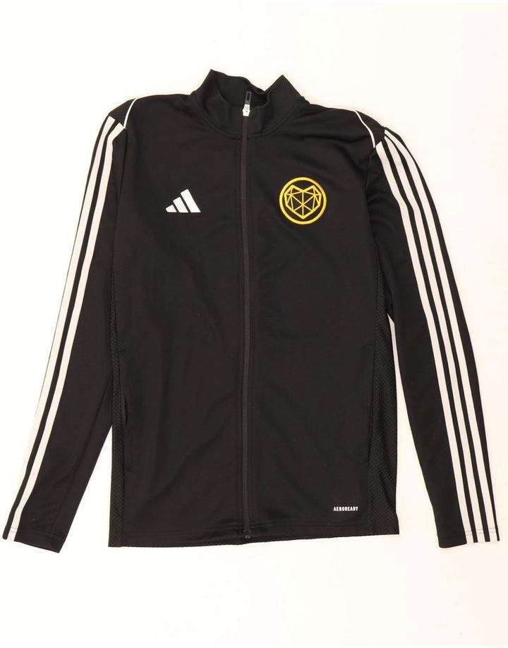 Jachetă de top pentru trening Aeroready Slim Fit Adidas pentru bărbați, poliester negru mic