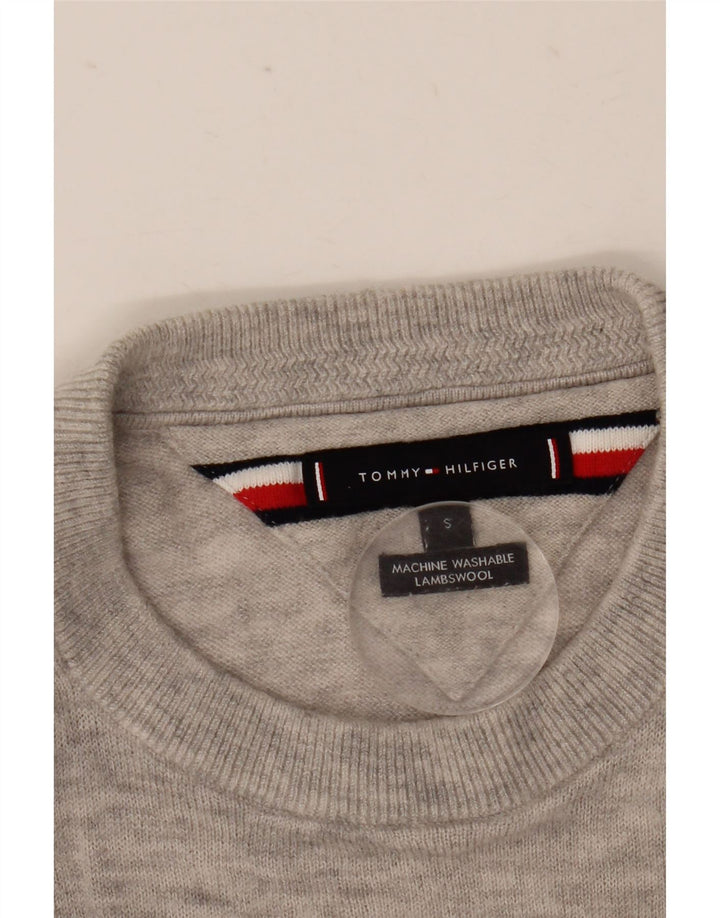 Pulover Tommy Hilfiger pentru bărbați, cu gât crew, mic, gri
