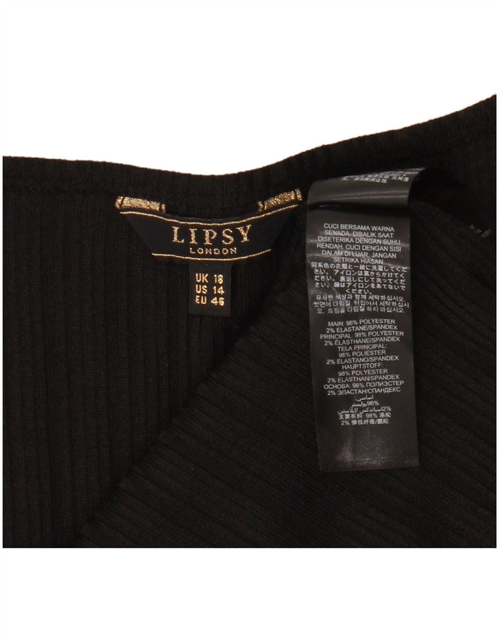 Bluză fără mâneci pentru femei Lipsy UK 18 XL Poliester negru
