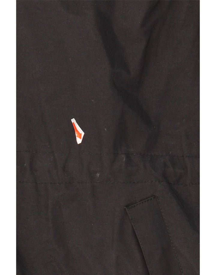 REEBOK Mens Hooded Rain Jacket UK 38 Medium Black Polyamide Vintage Reebok and Second-Hand Reebok from Messina Hembry 