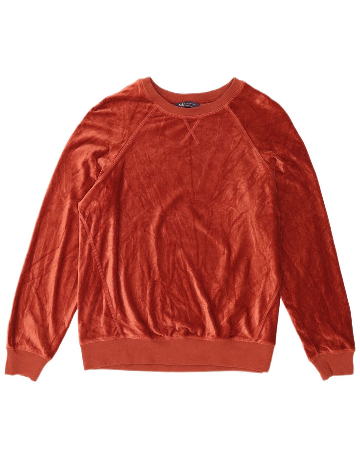 Pulover pentru femei Marks & Spencer, din velur, maro mediu, UK 12