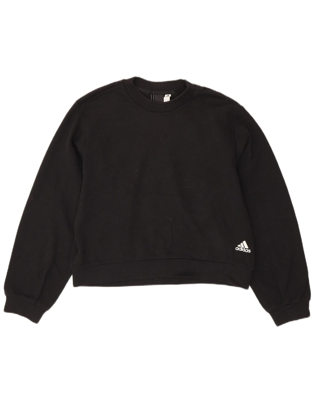 Pulover oversize ADIDAS Crop pentru femei UK 8/10 Small Black