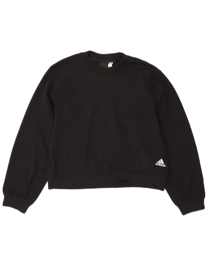 Pulover oversize ADIDAS Crop pentru femei UK 8/10 Small Black
