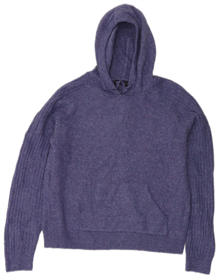 Pulover cu glugă pentru femei Marks & Spencer UK 14 Medium Blue Flecked