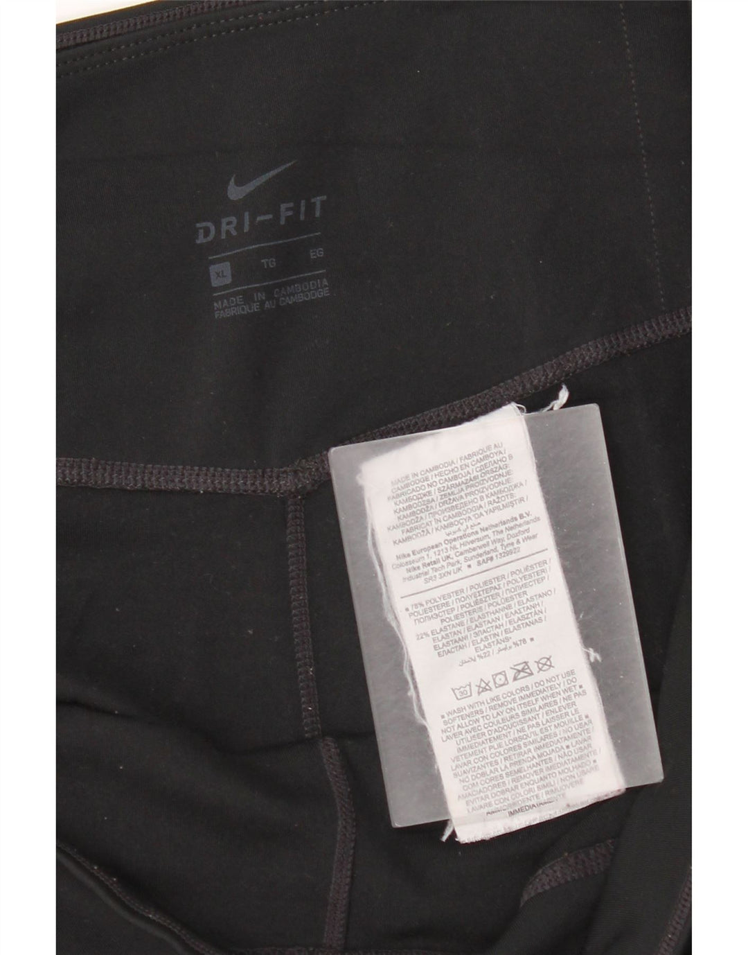Leggings crop Nike Dri Fit pentru femei UK 18 XL Poliester negru