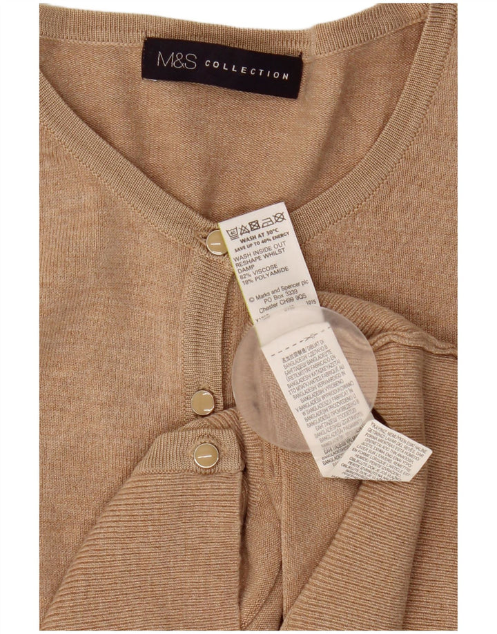 Pulover cardigan pentru femei Marks & Spencer UK 12 Medium Beige Viscose