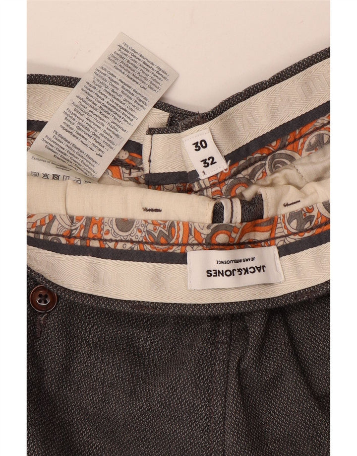 Pantaloni chino slim pentru bărbați Jack & Jones W30 L32 gri