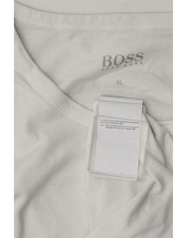 Tricou pentru bărbați Hugo Boss Top XL Bumbac alb