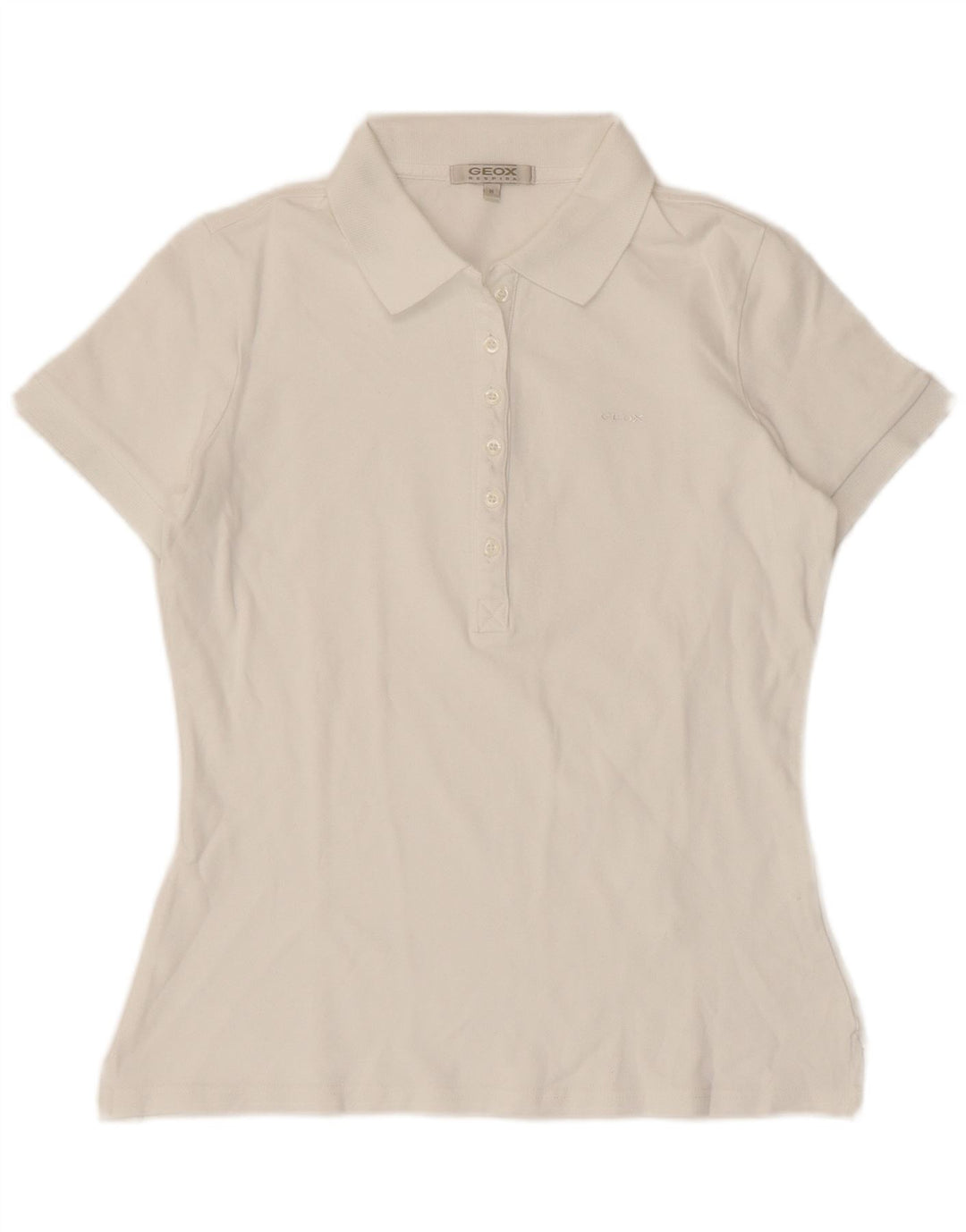 Tricou polo Geox Respira pentru femei UK 12 Medium White