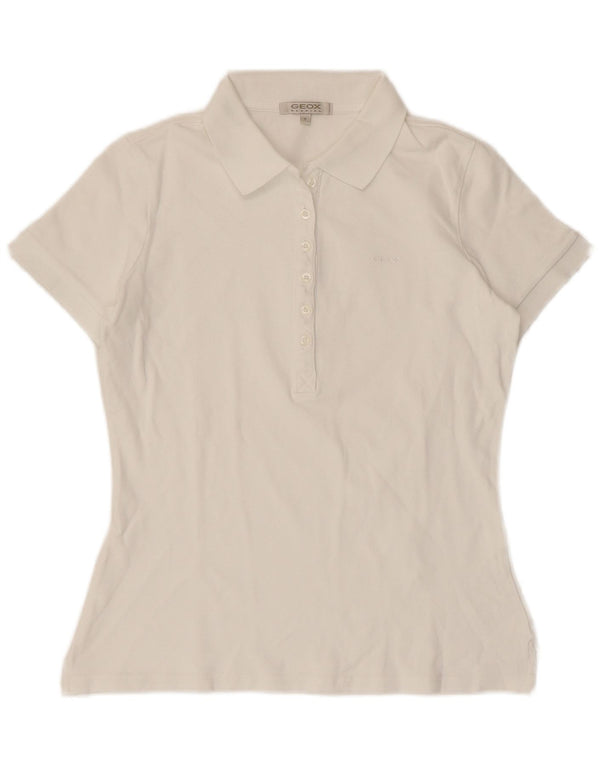 Tricou polo Geox Respira pentru femei UK 12 Medium White
