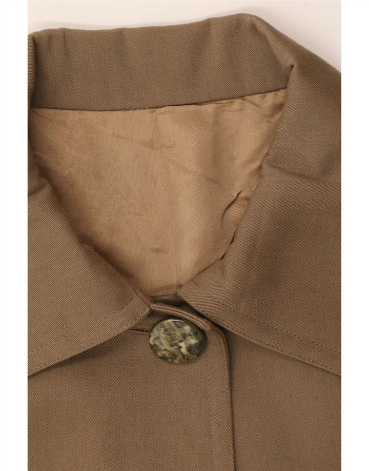 Pardesiu supradimensionat vintage pentru femei UK 18 XL maro