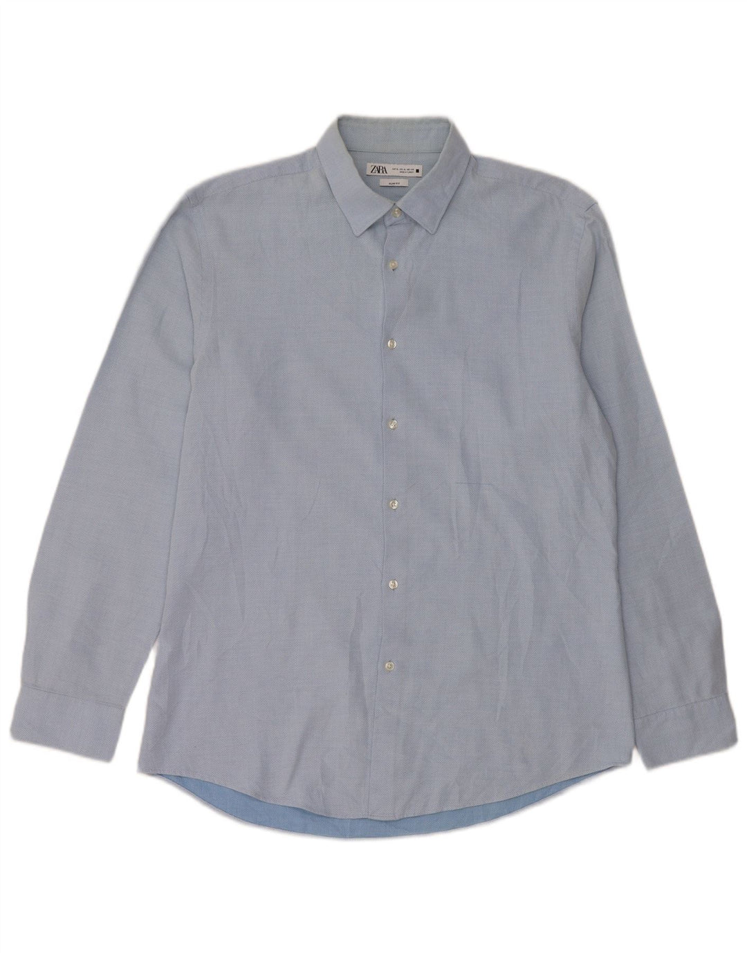 Cămașă Zara bărbați Slim Fit XL Albastru