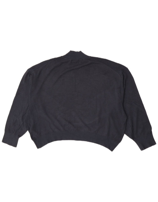 Pulover oversized cu gât țestoasă pentru femei Zara UK 16 Mare bleumarin