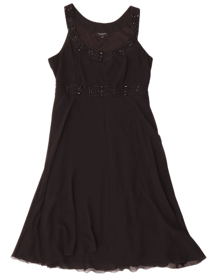 Rochie A-Line fără mâneci pentru femei Debenhams UK 14 Poliester mediu negru